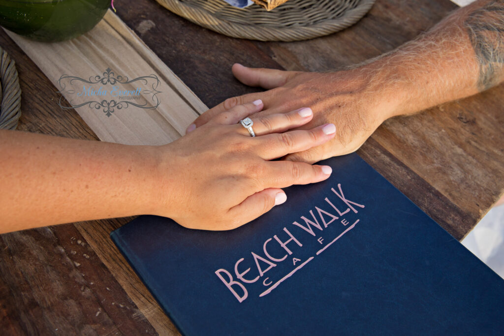 Beachwalk Cafe surprise proposal